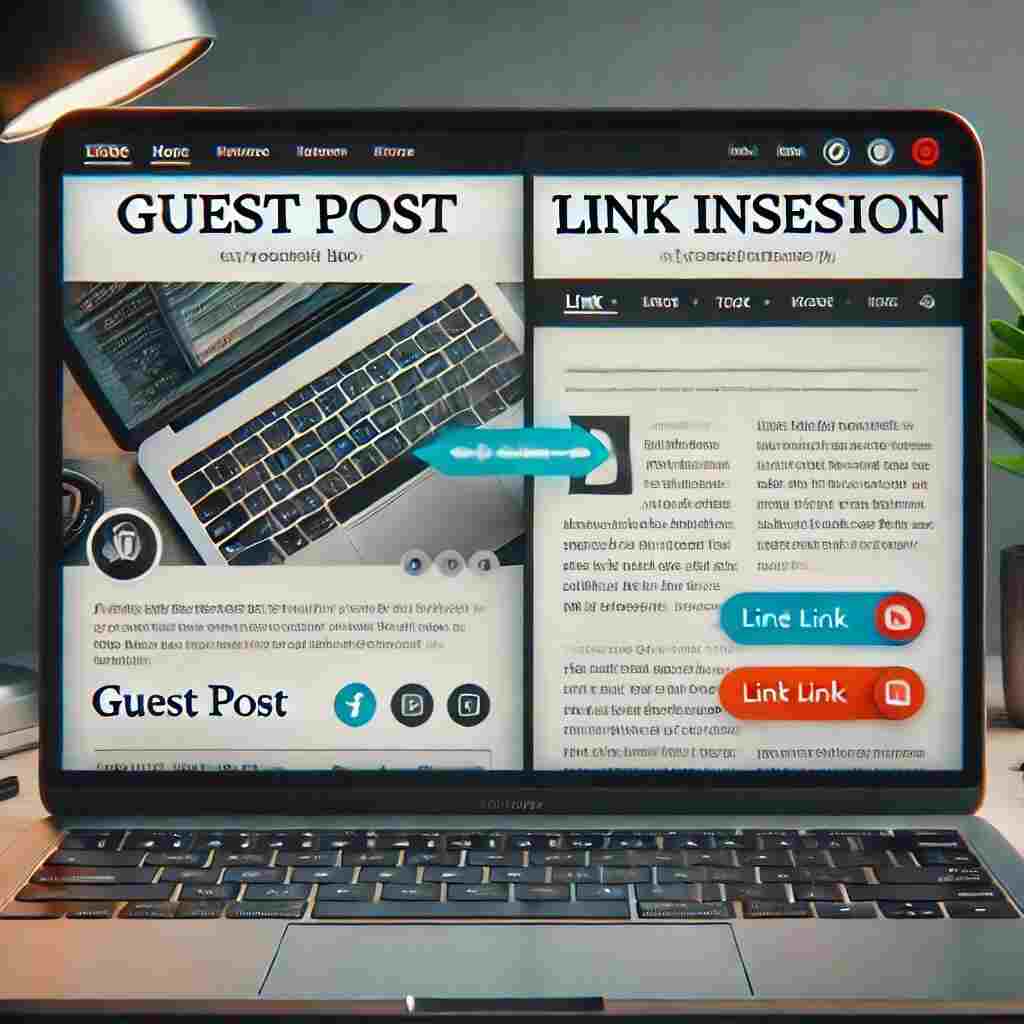 Link insertions strategy guide showing benefits and implementation techniques for SEO in 2024